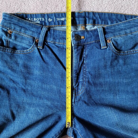Talbots Flawless Jeans 6P Straight Crop Five Pocket Denim Stretch - Picture 7 of 8
